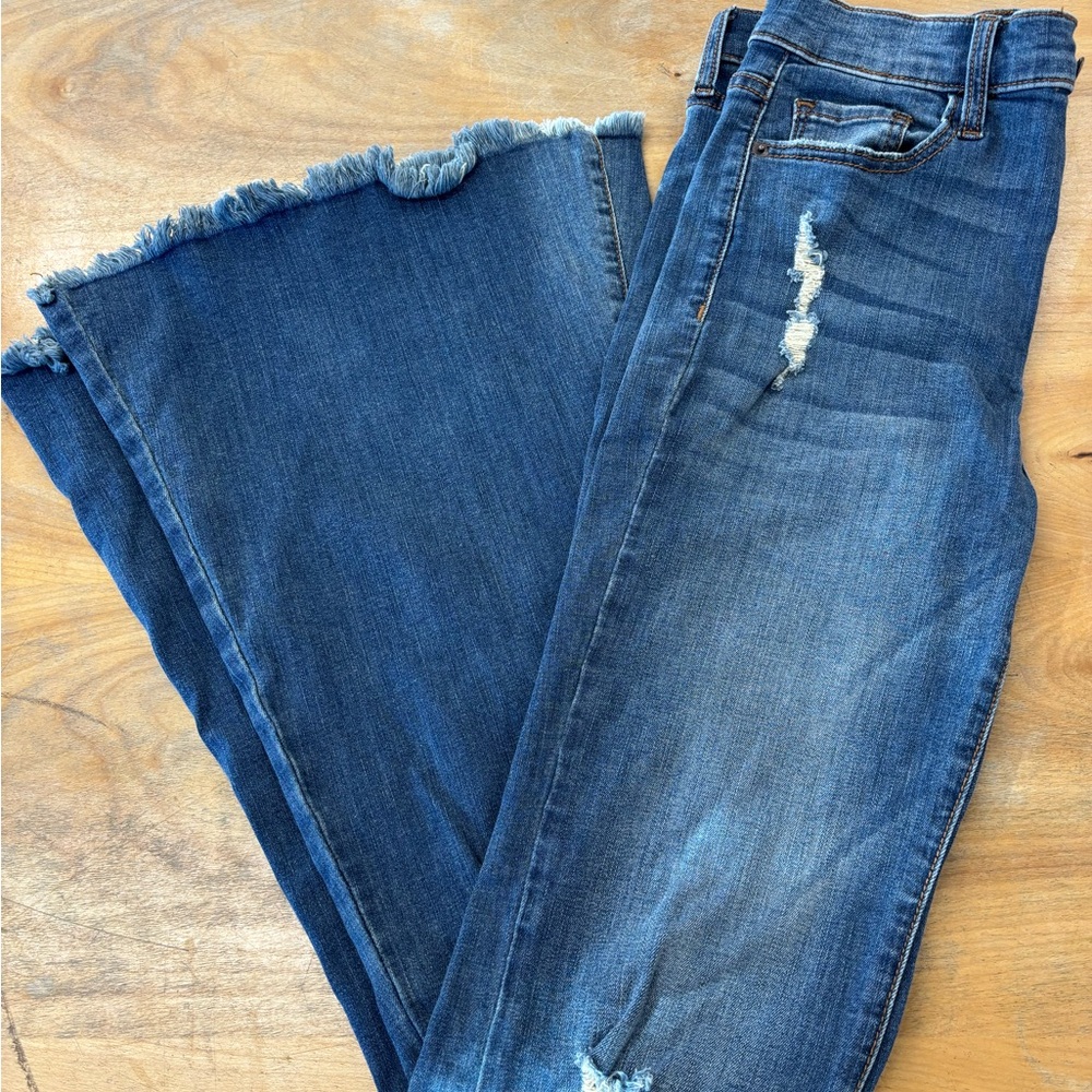 Laid Back Denim Altar'd State Jeans S 27 x 32 High Waisted Flare Bottom LikeNew